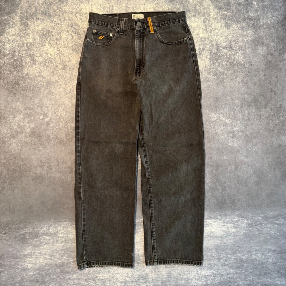VTG DKNY Jeans Mens Westside Performance Denim Black Relaxed Straight Leg 31x30